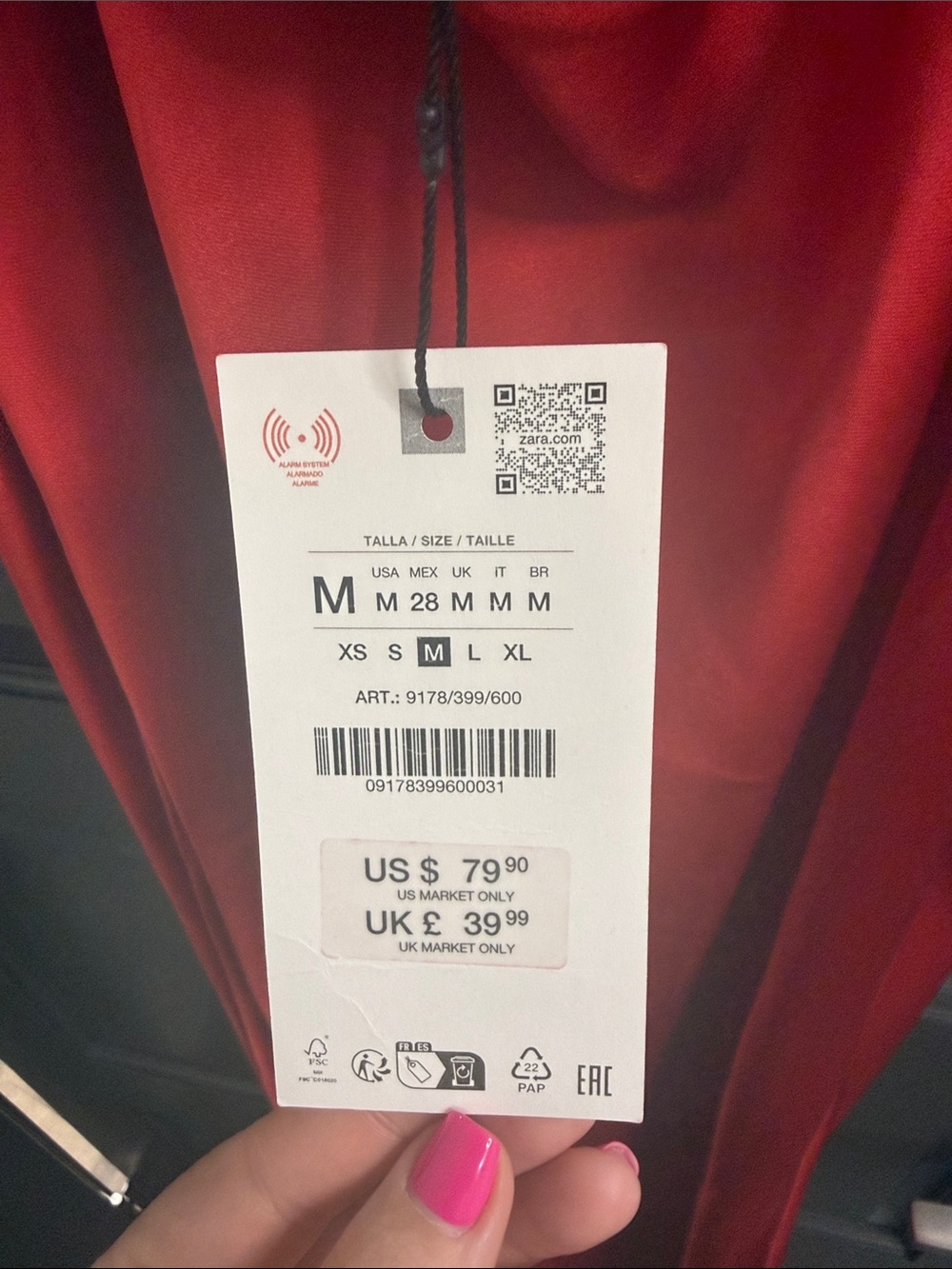 Zara One-Shoulder Red Satin Gown - Picture 5 of 5